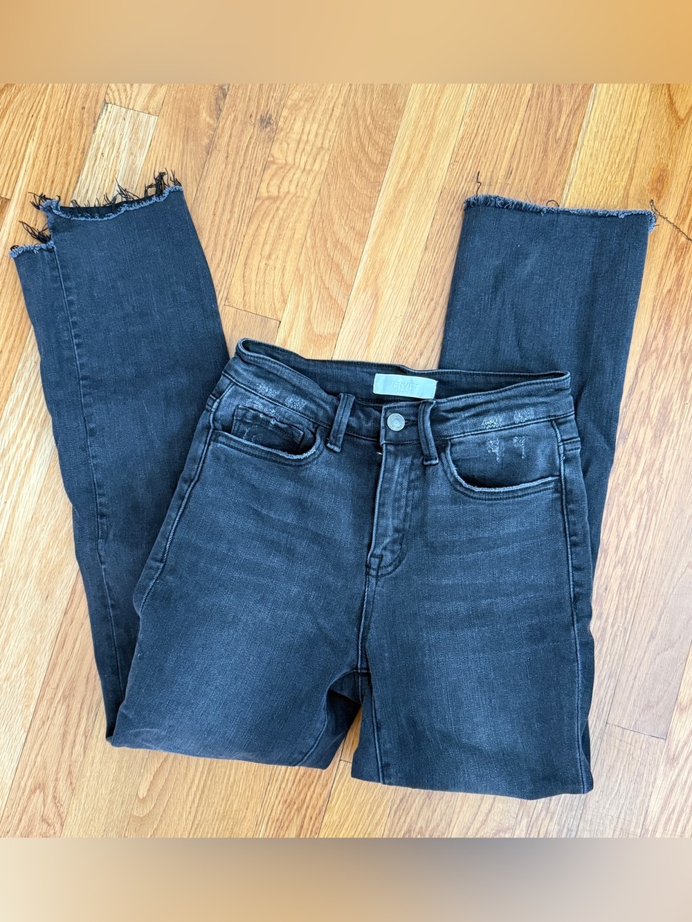 Vervet Black Crop Flare Jeans Size 25 NWOT